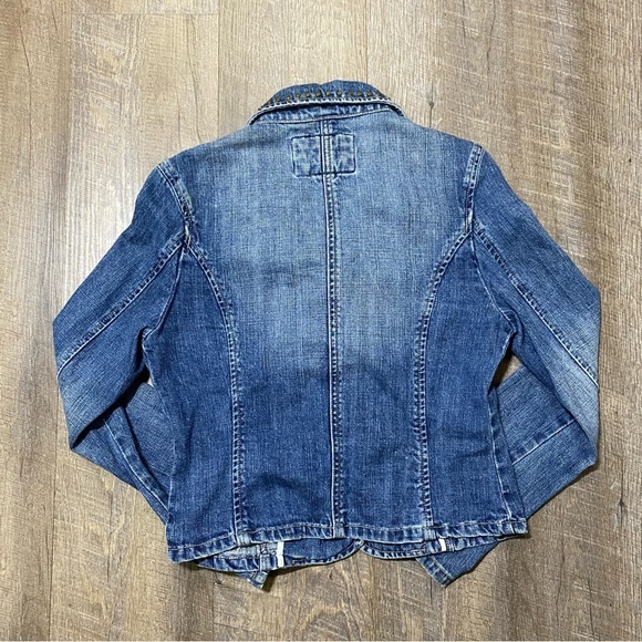 Vintage 2000s Denim Jean Studded Blazer/Jacket Womens‎ Size Small - Picture 5 of 5